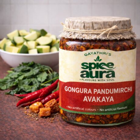 Gongura Pandu Mirchi Avakaya