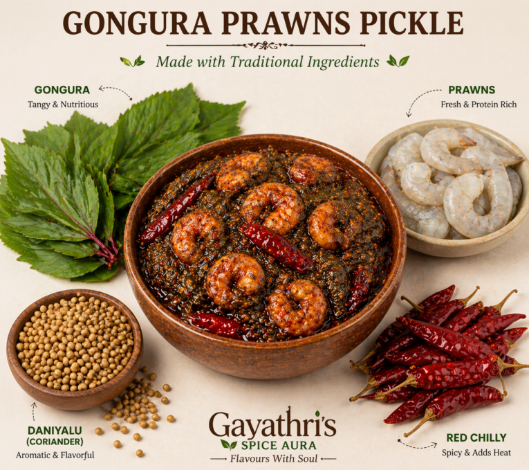 prawns gongura pickle 1